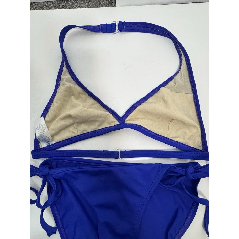 Malibu Dream Women's Size Medium Bikini Swimsuit Blue W/ Butterfly‎ Emblem